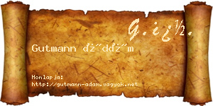 Gutmann Ádám névjegykártya